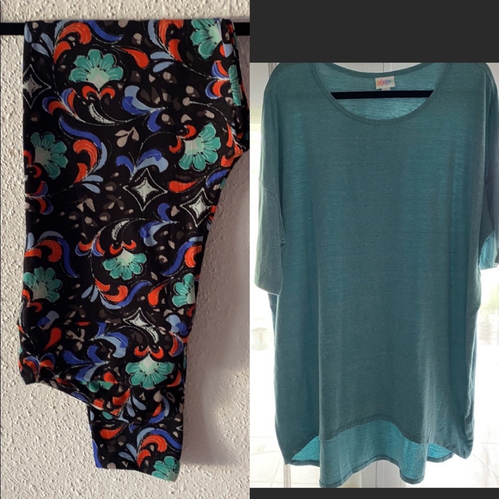 LuLaRoe Short Sleeve Shirt & Legging Set